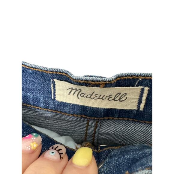 Madewell High-Rise Denim Shorts Medium Rinse Button-Fly Women's Size 24 - Picture 6 of 9